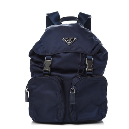 Prada Nylon Vela Double Buckle Backpack Baltico 1 of 8