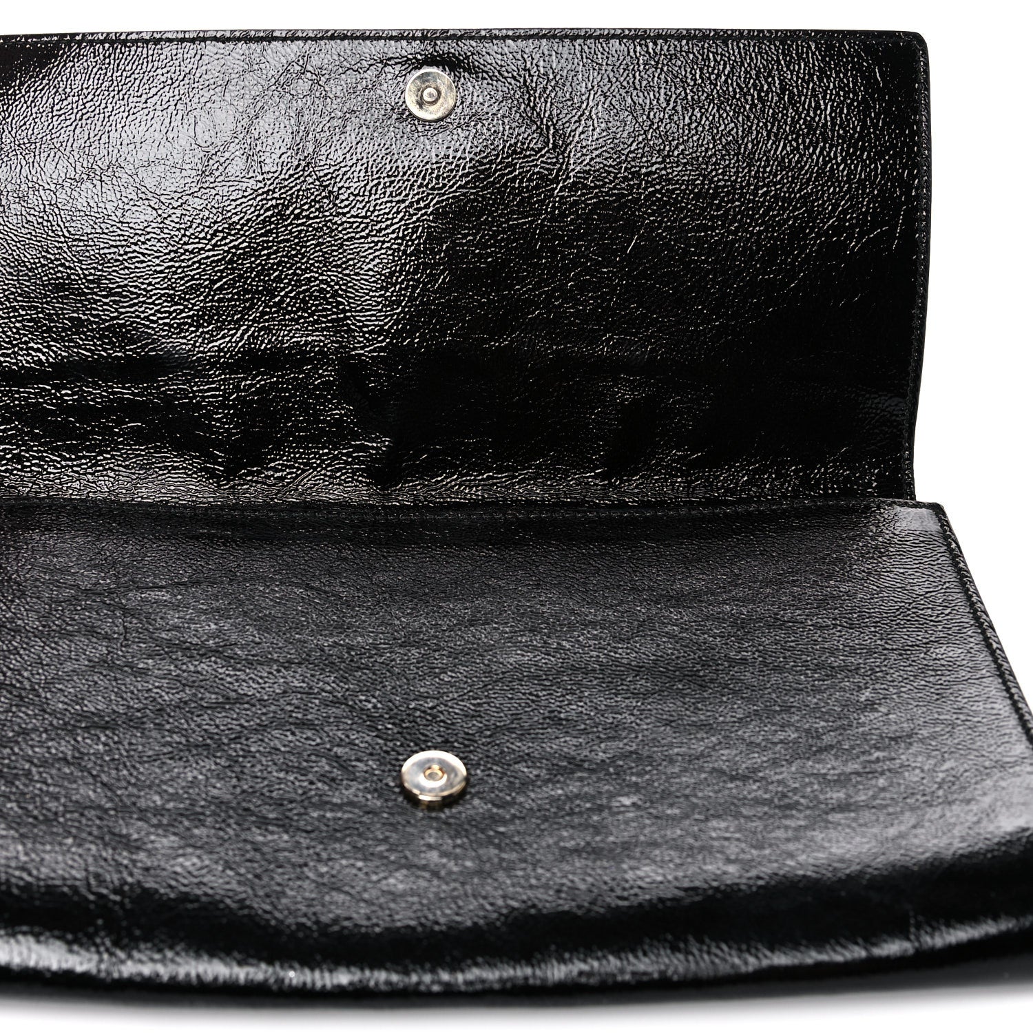 Saint Laurent Textured Patent Monogram Large Belle De Jour Clutch Black 10 of 12