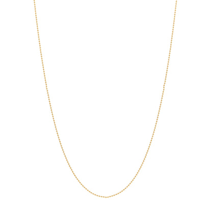 Tiffany 18K Yellow Gold Beaded Chain Necklace 16" 1 of 4