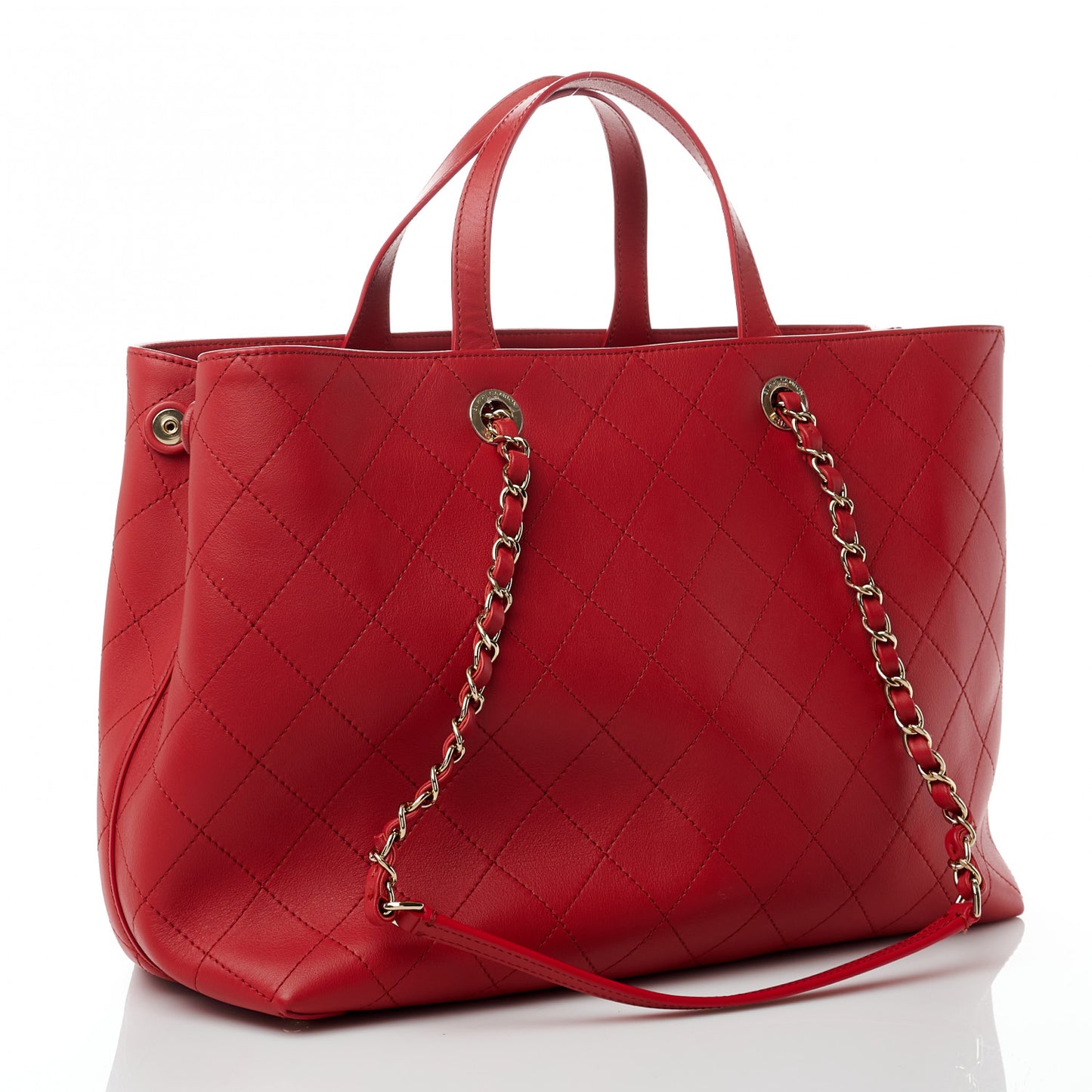 Calfskin Large Serial Shopper Tote Red