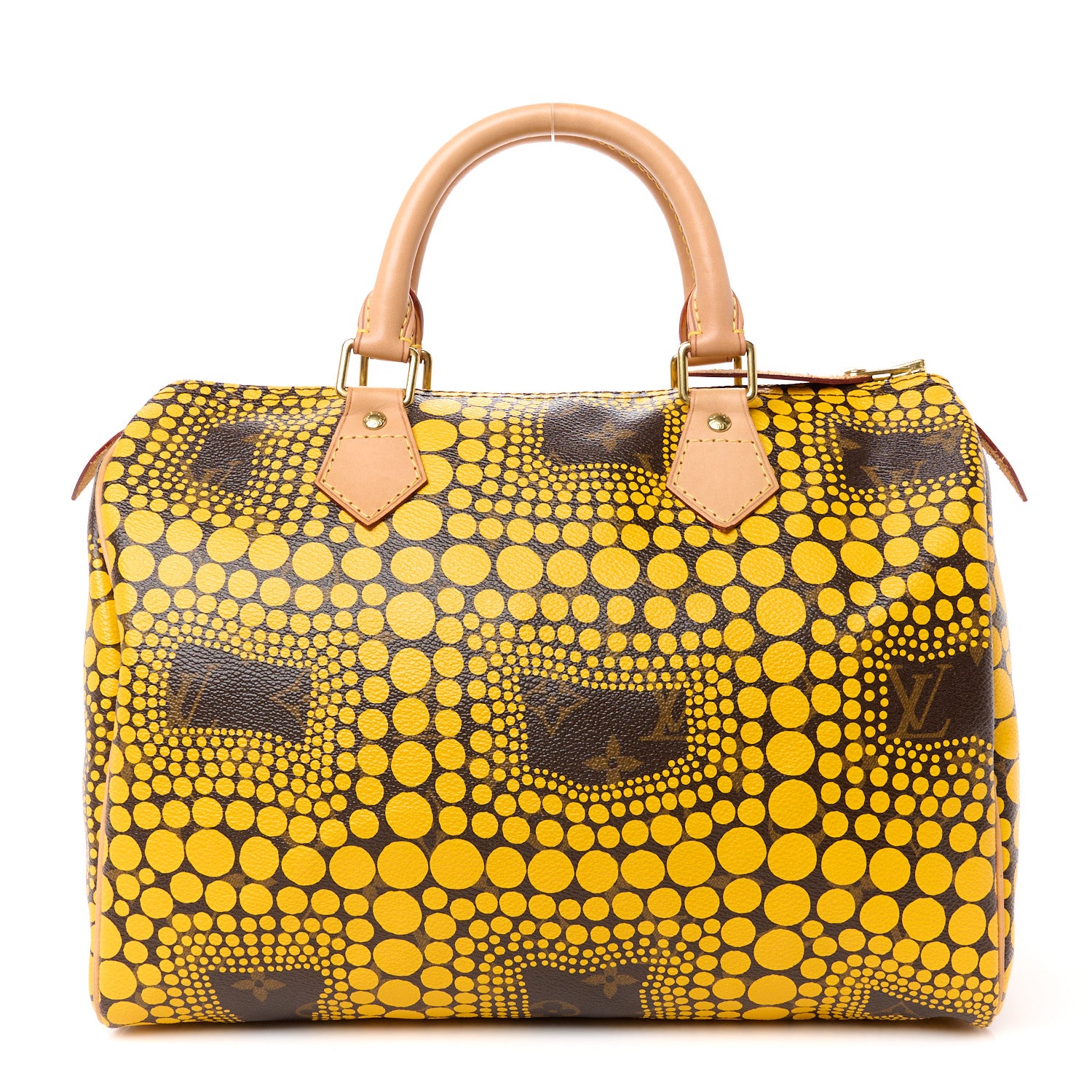 Louis Vuitton Monogram Kusama Town Speedy 30 Yellow 1 of 11