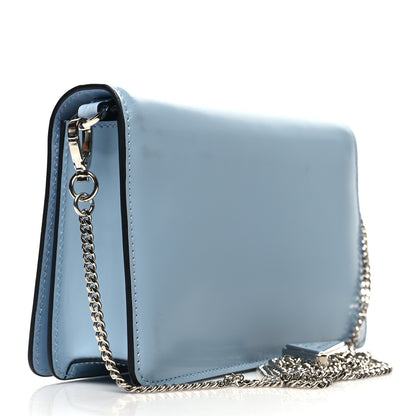 Prada Spazzolato Flap Slide Chain Shoulder Bag Celeste 2 of 11
