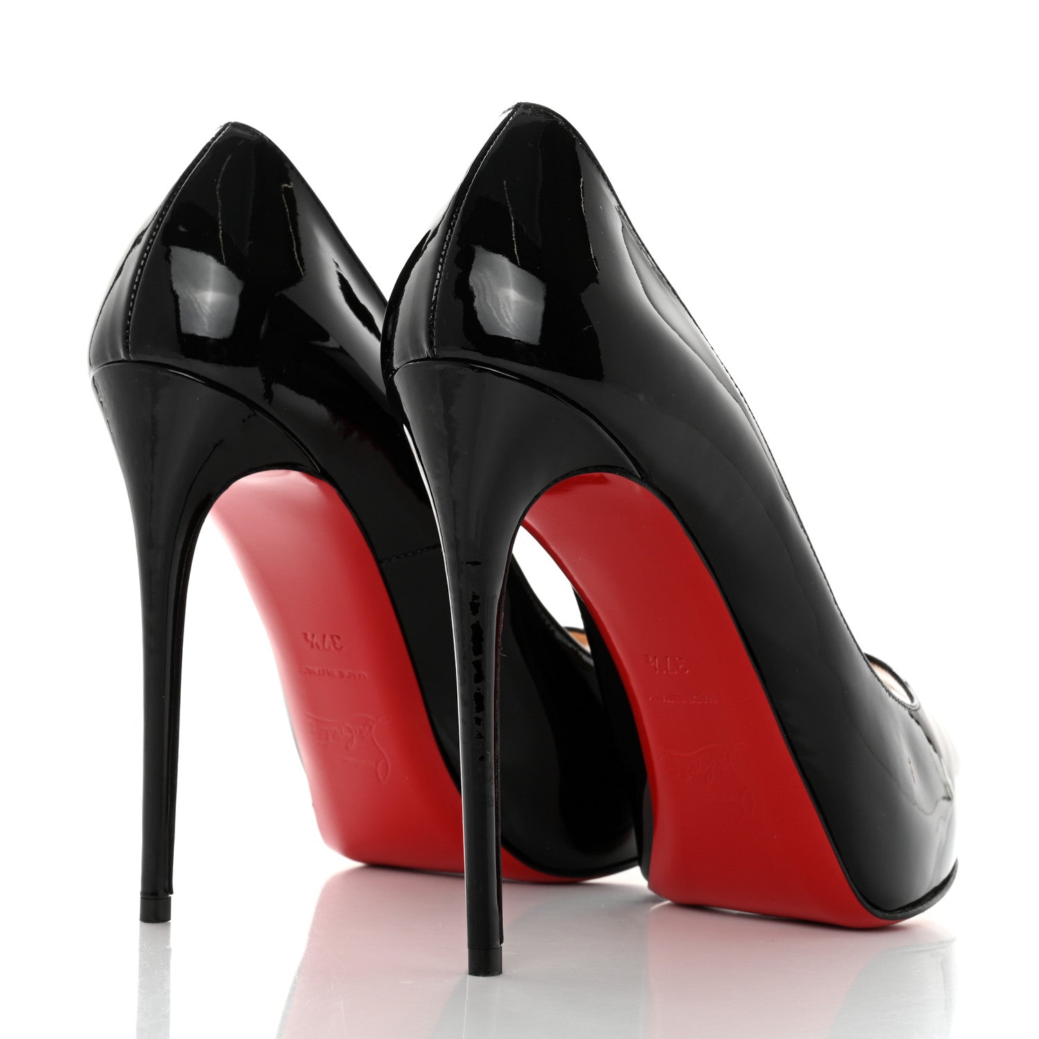 Christian Louboutin Patent New Very Prive Pumps 37.5 Black 4 of 8