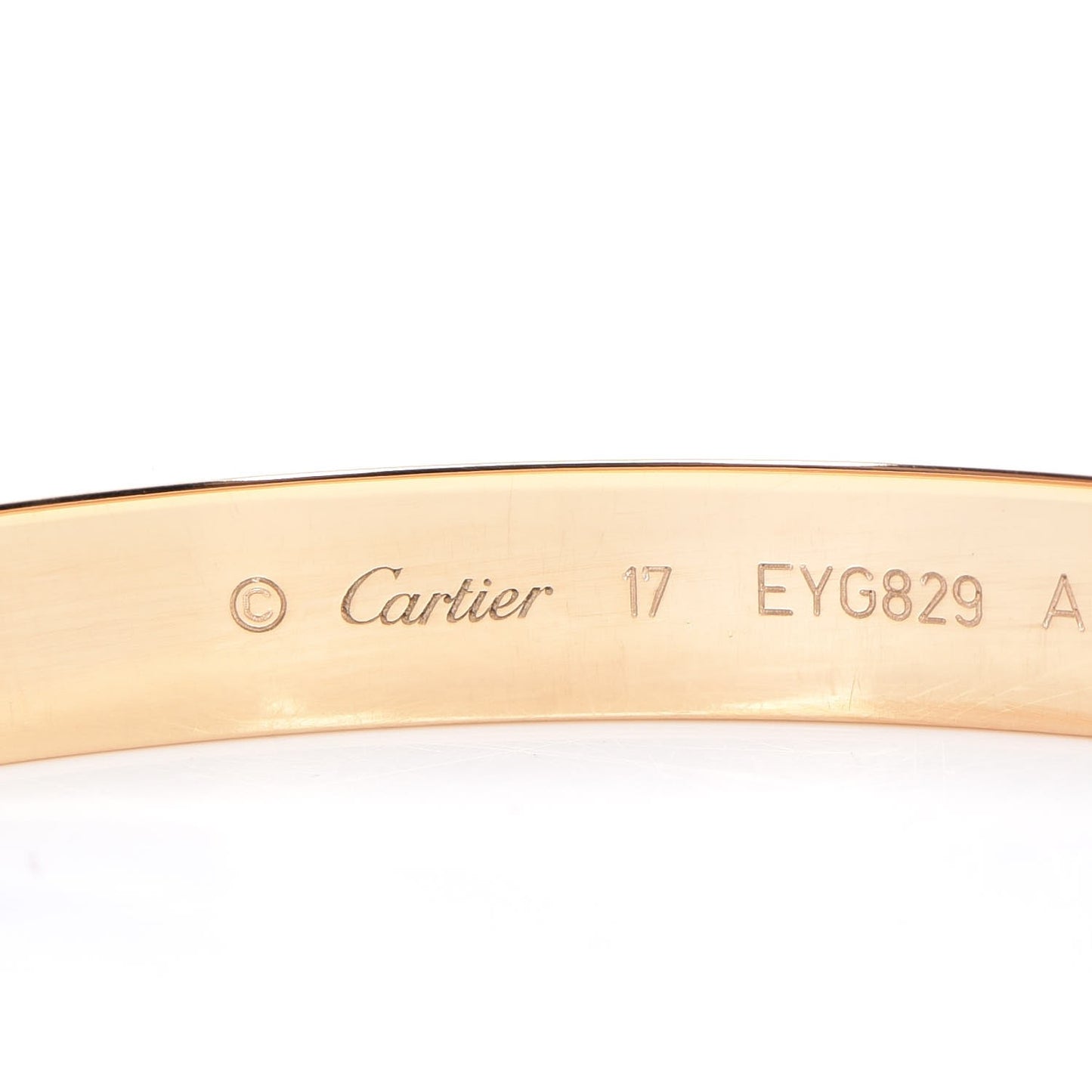 18K Yellow Gold LOVE Bracelet 17