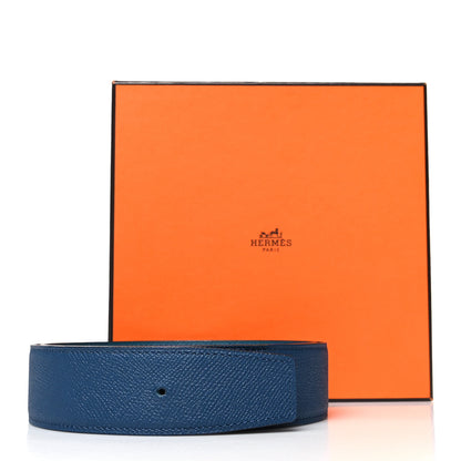 Hermes Epsom 32mm Belt Strap 80 Deep Blue Vert Bosphore 6 of 6