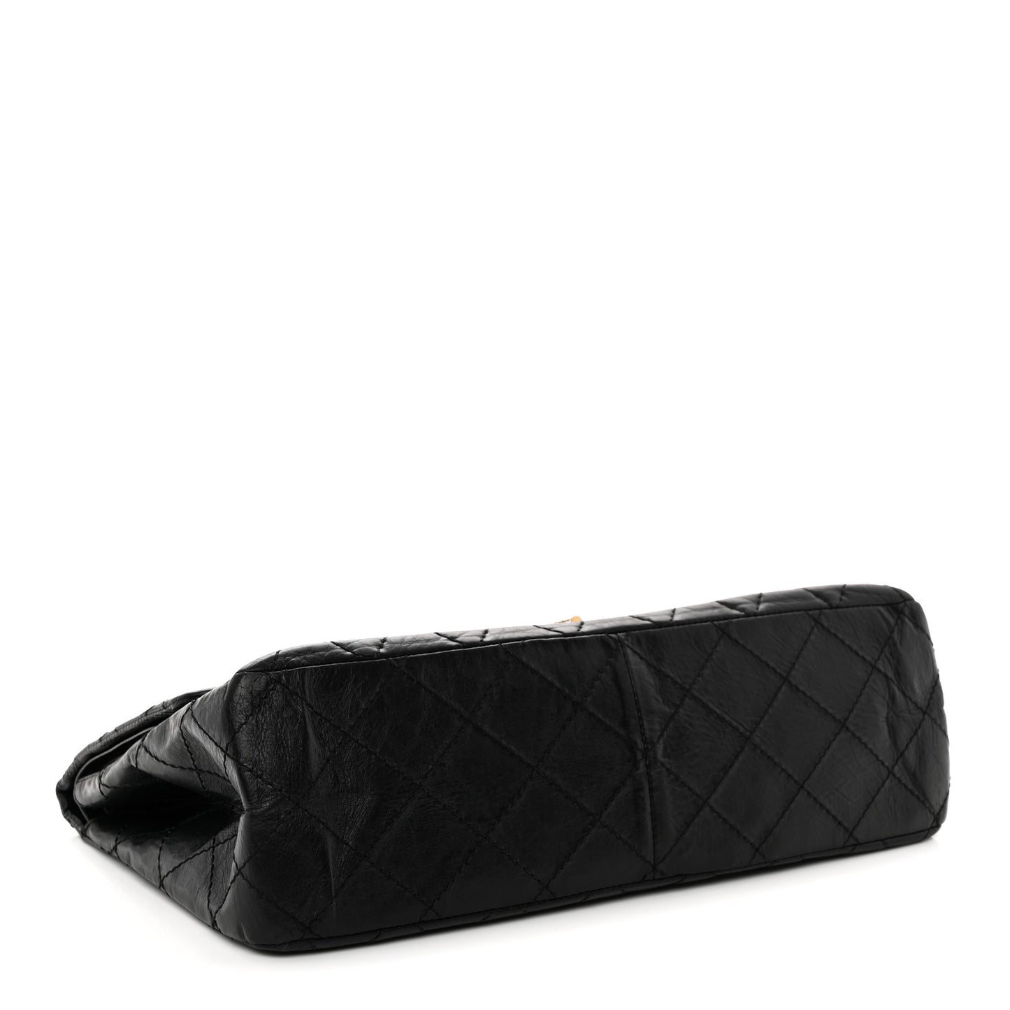 Aged Calfskin Quilted 2.55 Reissue 227 Flap Black