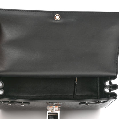 Saint Laurent Lizard Le Fermoir Top Handle Bag Small Black 5 of 10