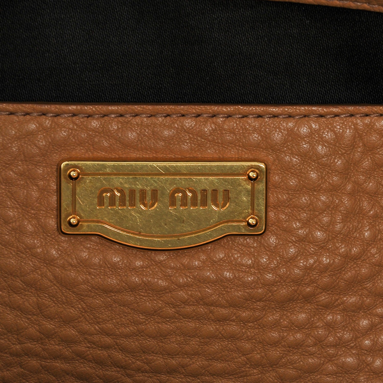 Miu Miu Vitello Daino Tote Naturale 6 of 7