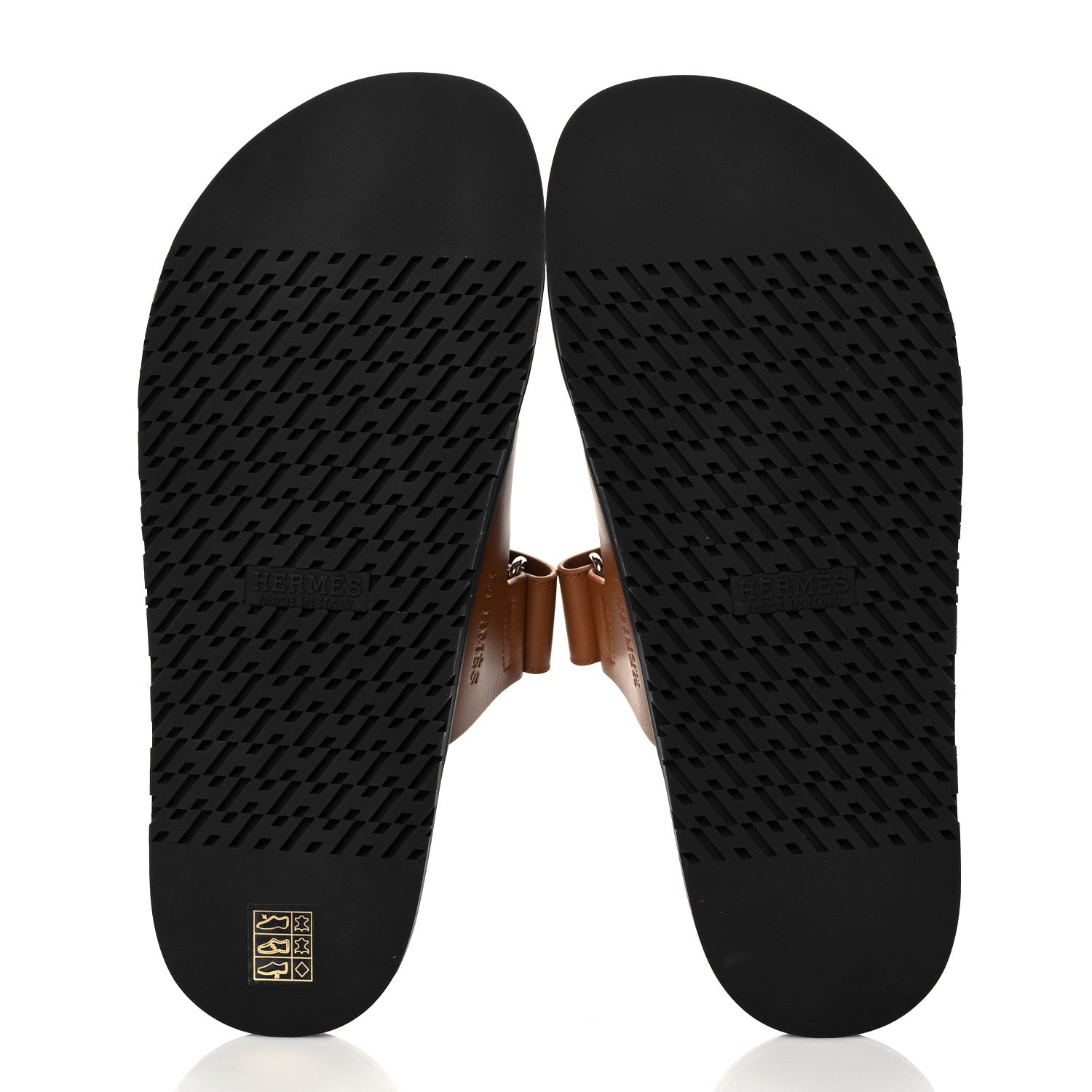 Hermes Calfskin Mens Chypre Sandals 43 Gold 5 of 9