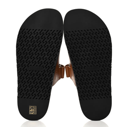 Hermes Calfskin Mens Chypre Sandals 43 Gold 5 of 9