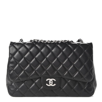 Chanel Lambskin Quilted Jumbo Single Flap Black 1 of 10