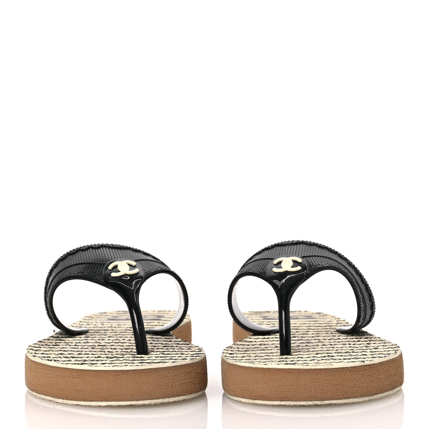 Entre Doigts Thong Sandals 39 Black White