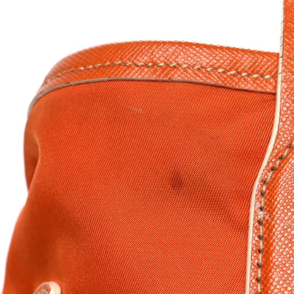 Prada Tessuto Nylon Saffiano Tote Papaya 9 of 14