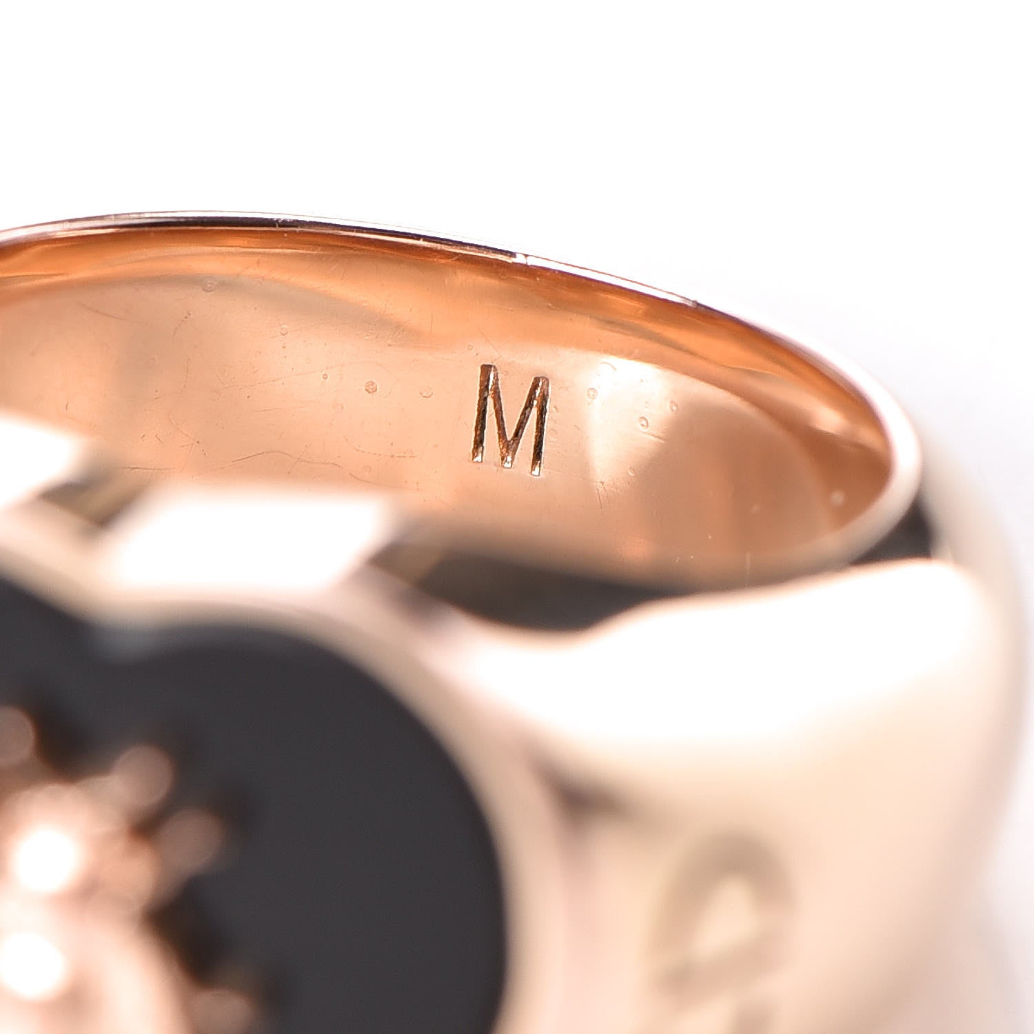 Christian Dior Onyx Lucky Dior Bee Signet Ring M 5 of 5