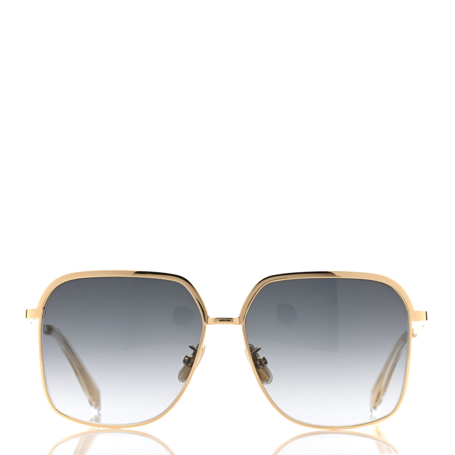 Celine Square Sunglasses Shiny Endura Gold Gradient Smoke 2 of 8