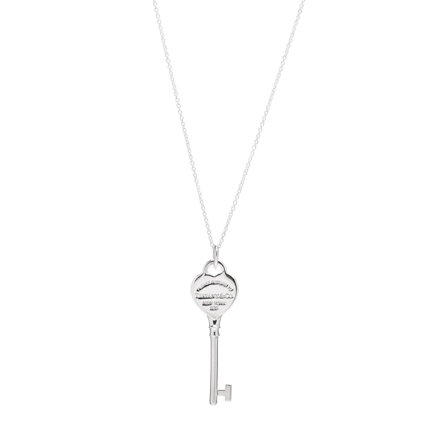 Sterling Silver Return to Tiffany Heart Key Pendant Necklace