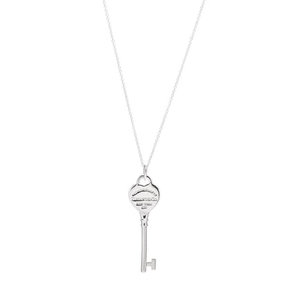 Tiffany Sterling Silver Return to Tiffany Heart Key Pendant Necklace 1 of 4