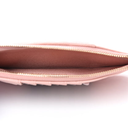 Chanel Caviar Camellia Embossed Classic Flat Wallet Pouch Pink 4 of 7
