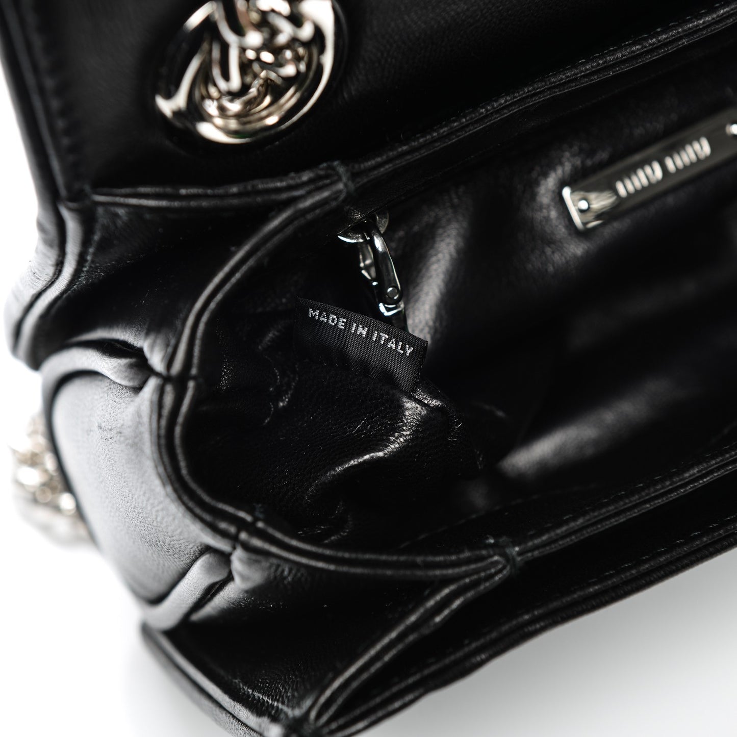 Nappa Matelasse Club Shoulder Bag Nero Black
