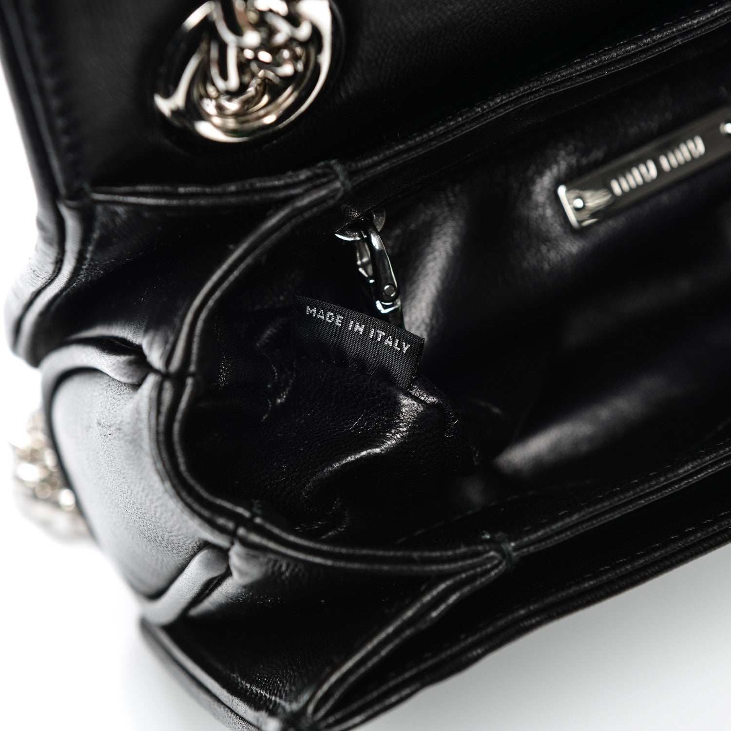 Miu Miu Nappa Matelasse Club Shoulder Bag Nero Black 7 of 7