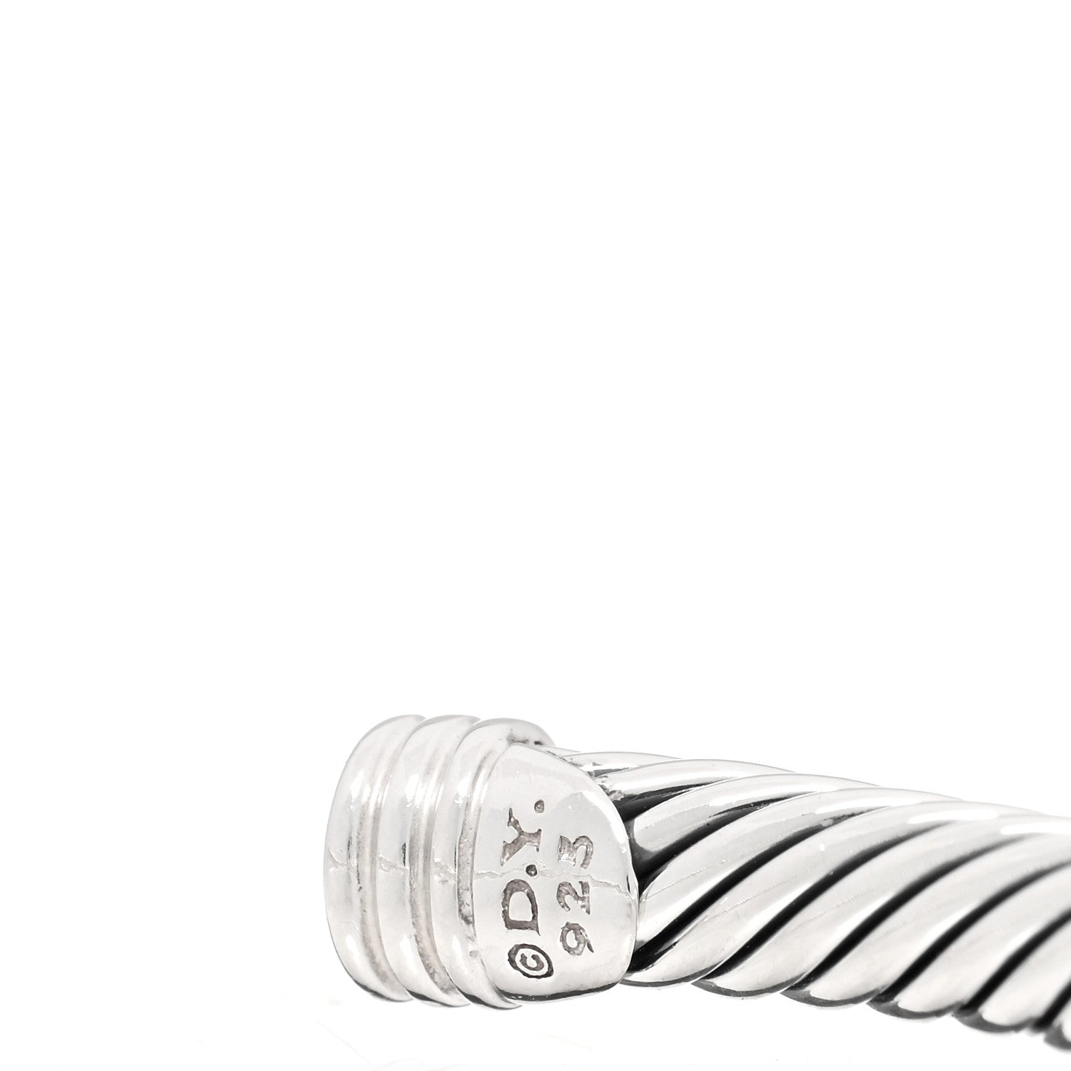 David Yurman Sterling Silver Diamond 4mm X Cable Bracelet 3 of 3