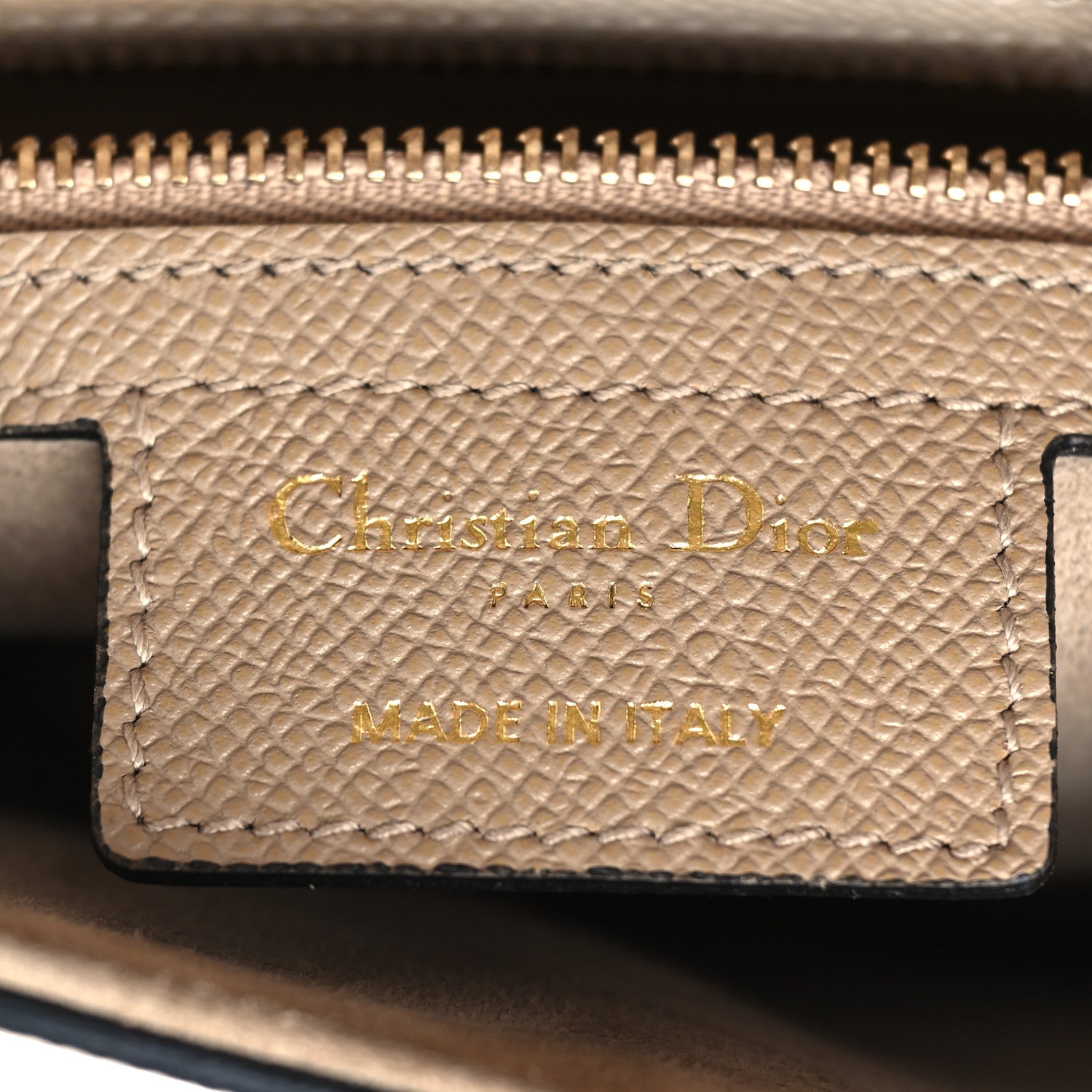 Christian Dior Grained Calfskin Saddle Bag Warm Taupe 6 of 12