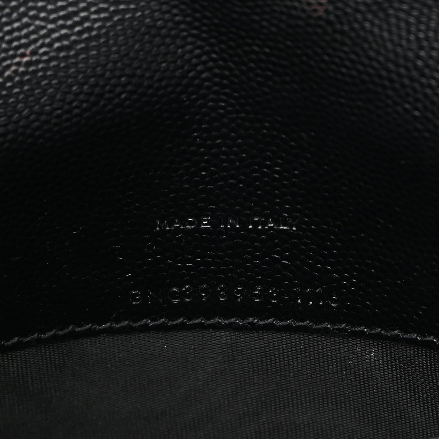Grain De Poudre Matelasse Chevron Monogram Envelope Chain Wallet Black