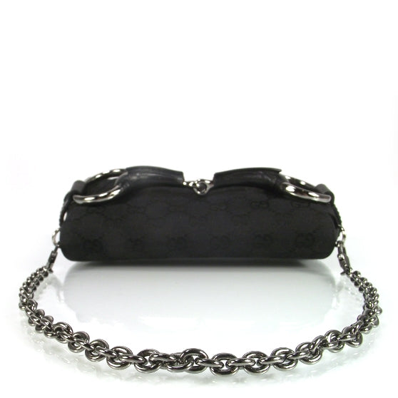 Gucci Monogram Horsebit Clutch Black 5 of 8