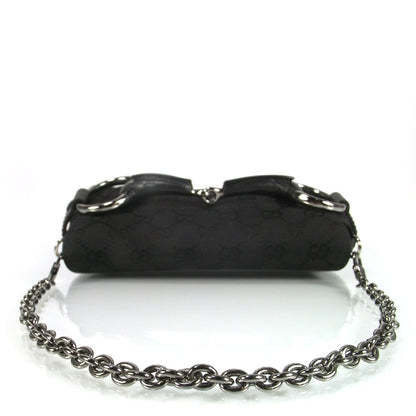 Gucci Monogram Horsebit Clutch Black 5 of 8