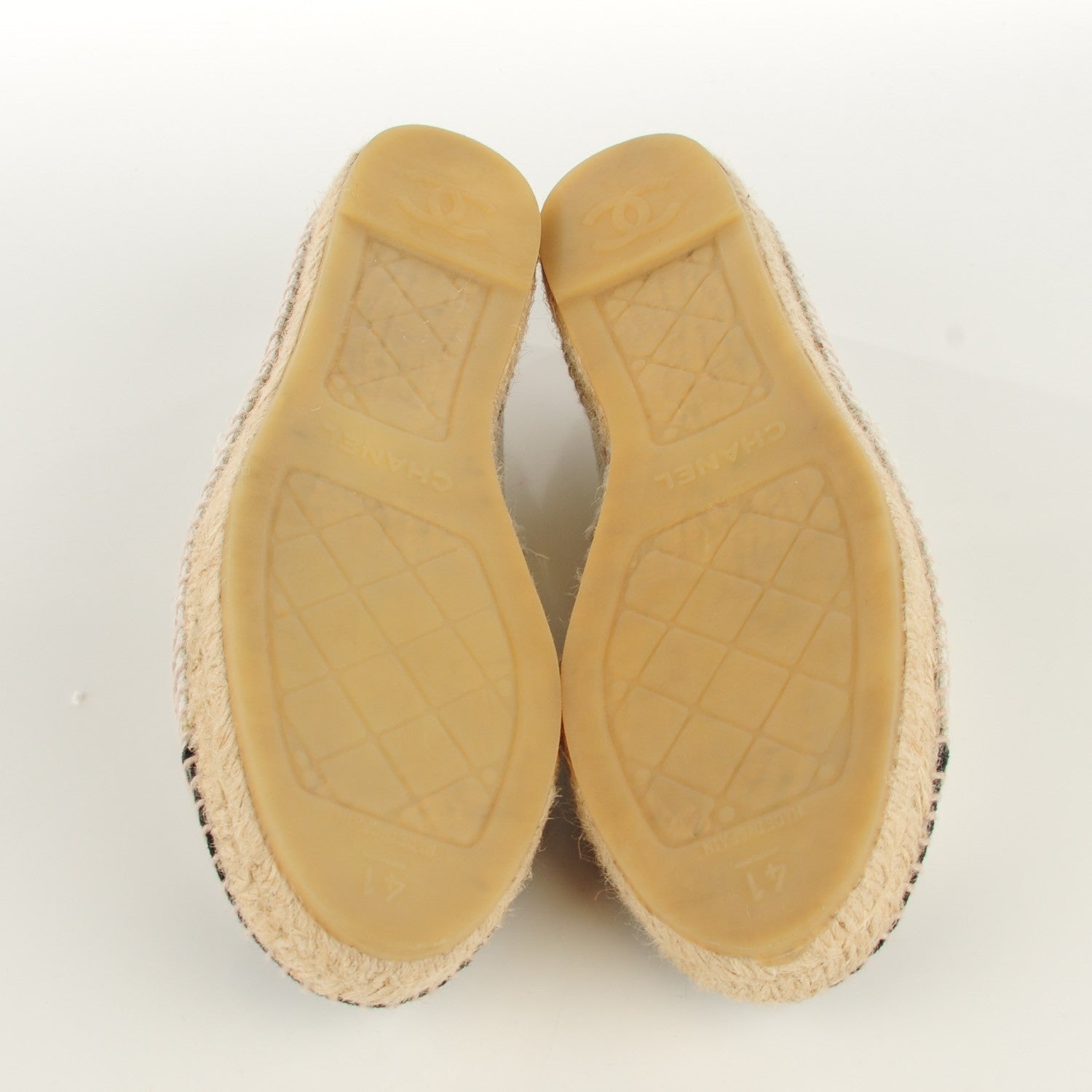 Chanel Toile CC Espadrilles 41 Beige Black 6 of 10