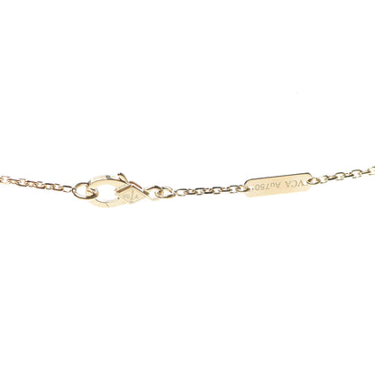 Van Cleef & Arpels 18K Yellow Gold Diamond Yellow Mother of Pearl Vintage Alhambra Pendant Necklace 5 of 7