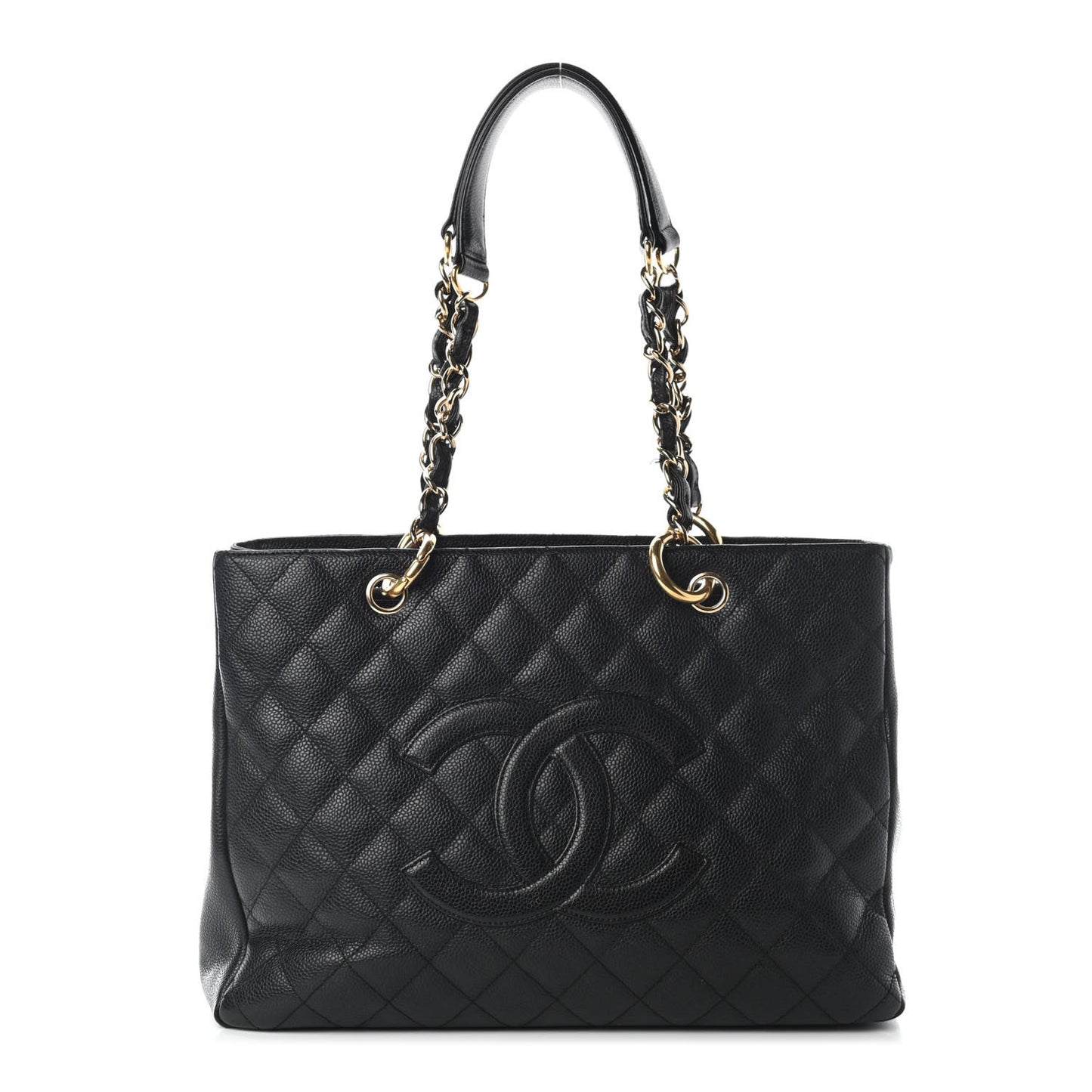 Caviar Quilted Grand Shopping Tote GST Black