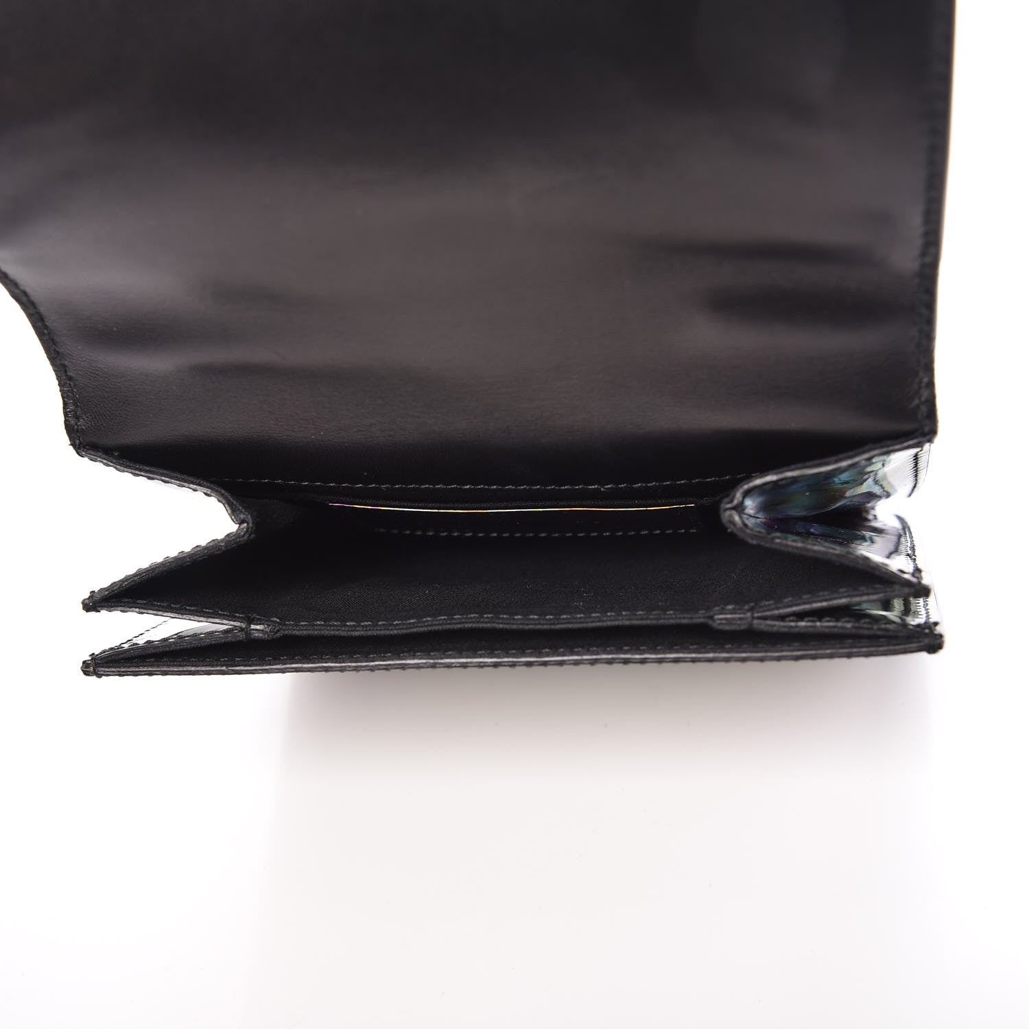 Balenciaga Patent Floyd Classic Hardware Clutch Black 5 of 10