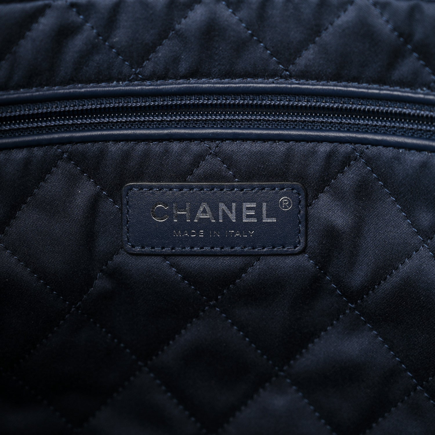 Chanel Metallic Calfskin Quilted Small Chanel 22 Navy Blue 7 of 12