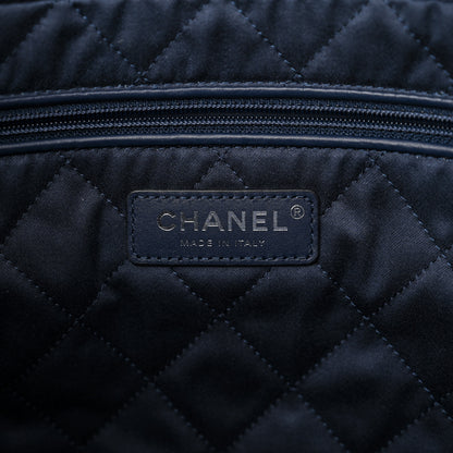 Chanel Metallic Calfskin Quilted Small Chanel 22 Navy Blue 7 of 12