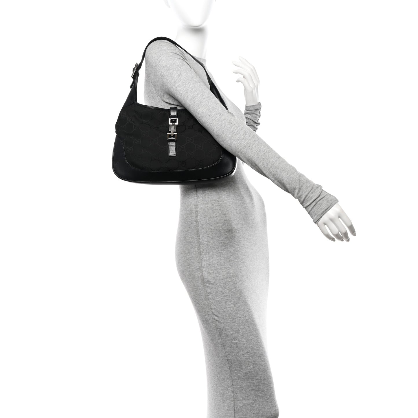 Monogram Small Jackie O Hobo Black