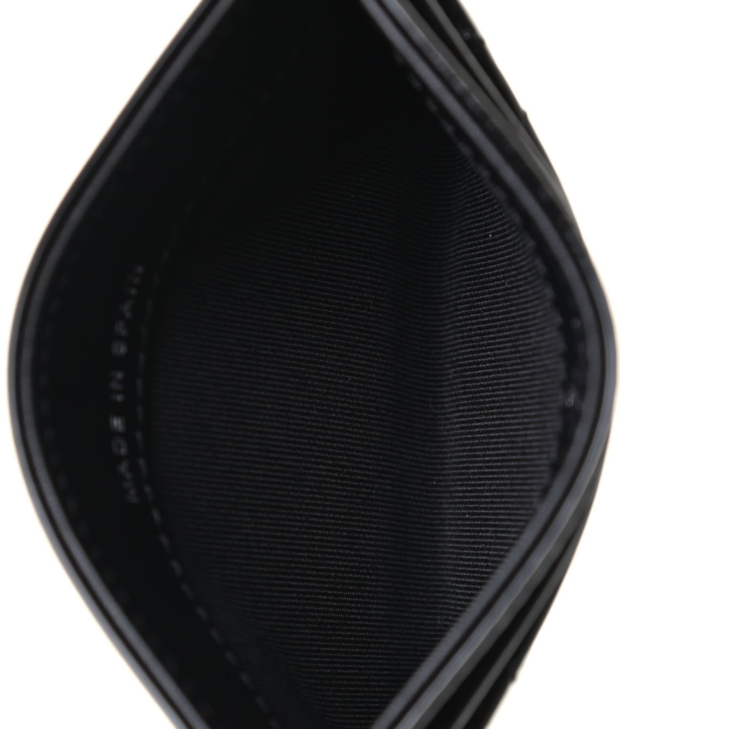 Patent Calfskin Quilted Card Holder So Black