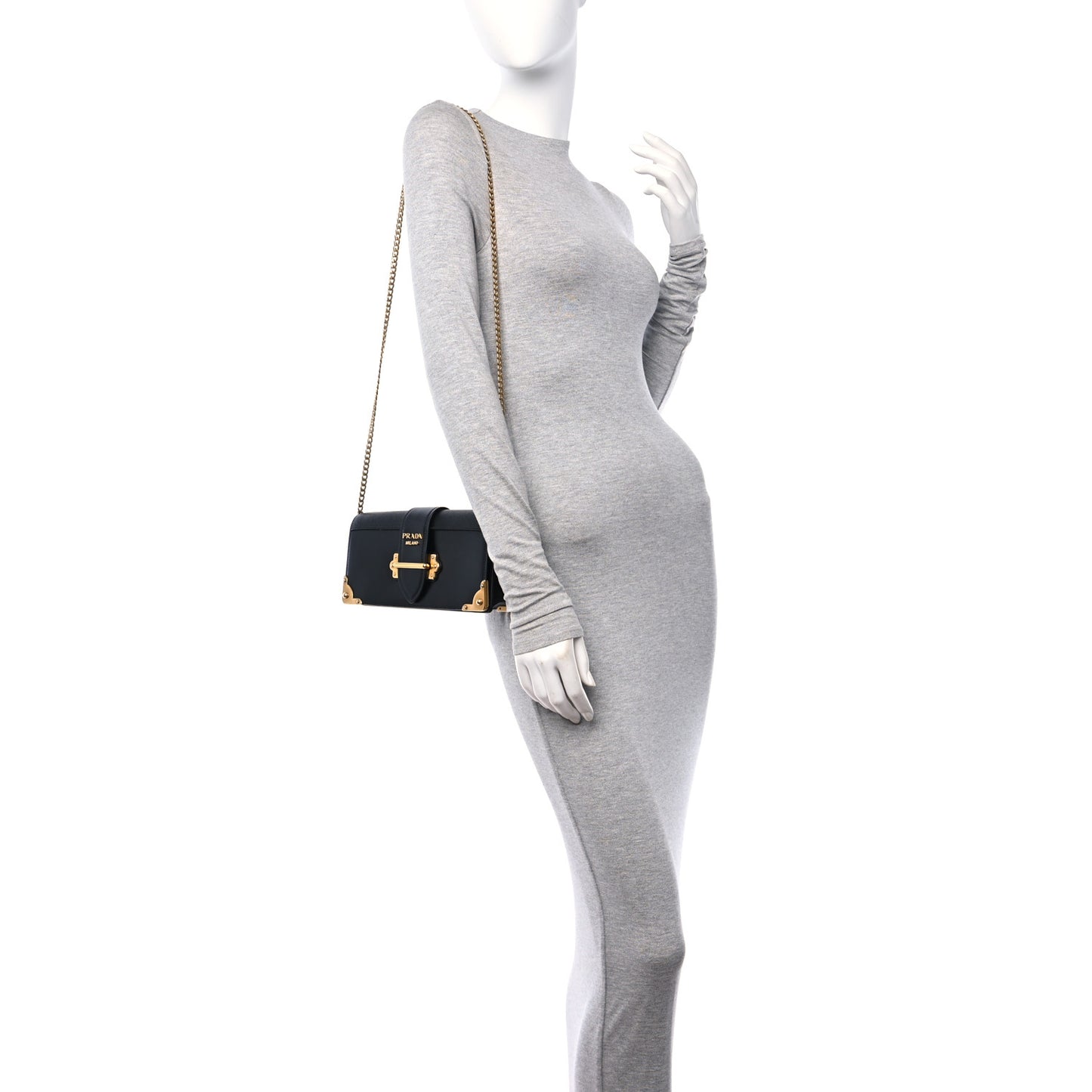 City Calfskin Saffiano Cahier Pochette Black