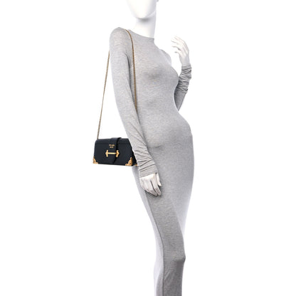 Prada City Calfskin Saffiano Cahier Pochette Black 2 of 10