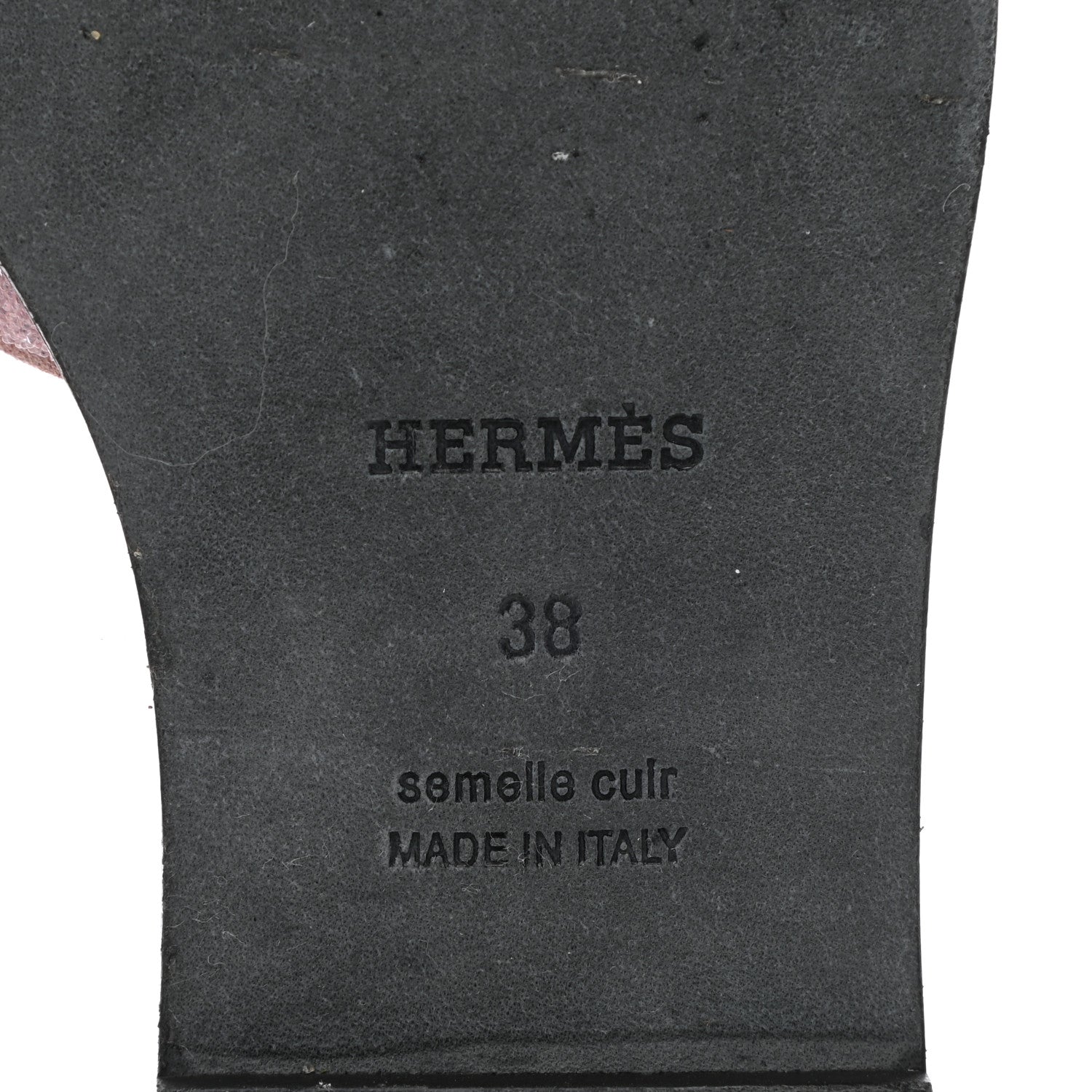Hermes Suede Goatskin Crystal Powder Oran Sandals 38 Rose 6 of 12