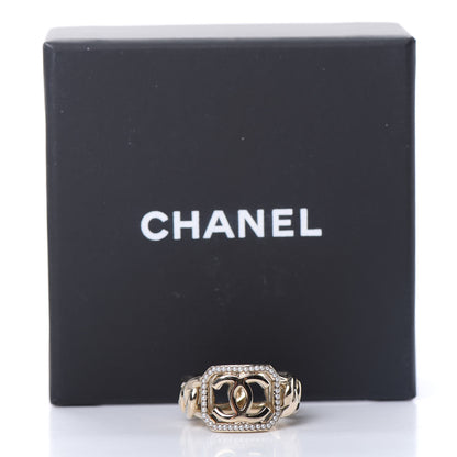 Chanel Pearl CC Ring 6.75 Gold 6 of 6