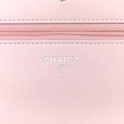 Chanel Lambskin Quilted Wallet On Chain WOC Light Pink 5 of 9