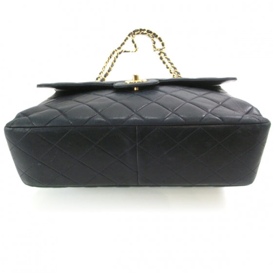 Lambskin Two-Sided Flap Navy