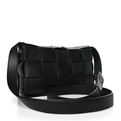 Bottega Veneta Lambskin Maxi Intreccio Small Cassette Crossbody Bag Black 3 of 8