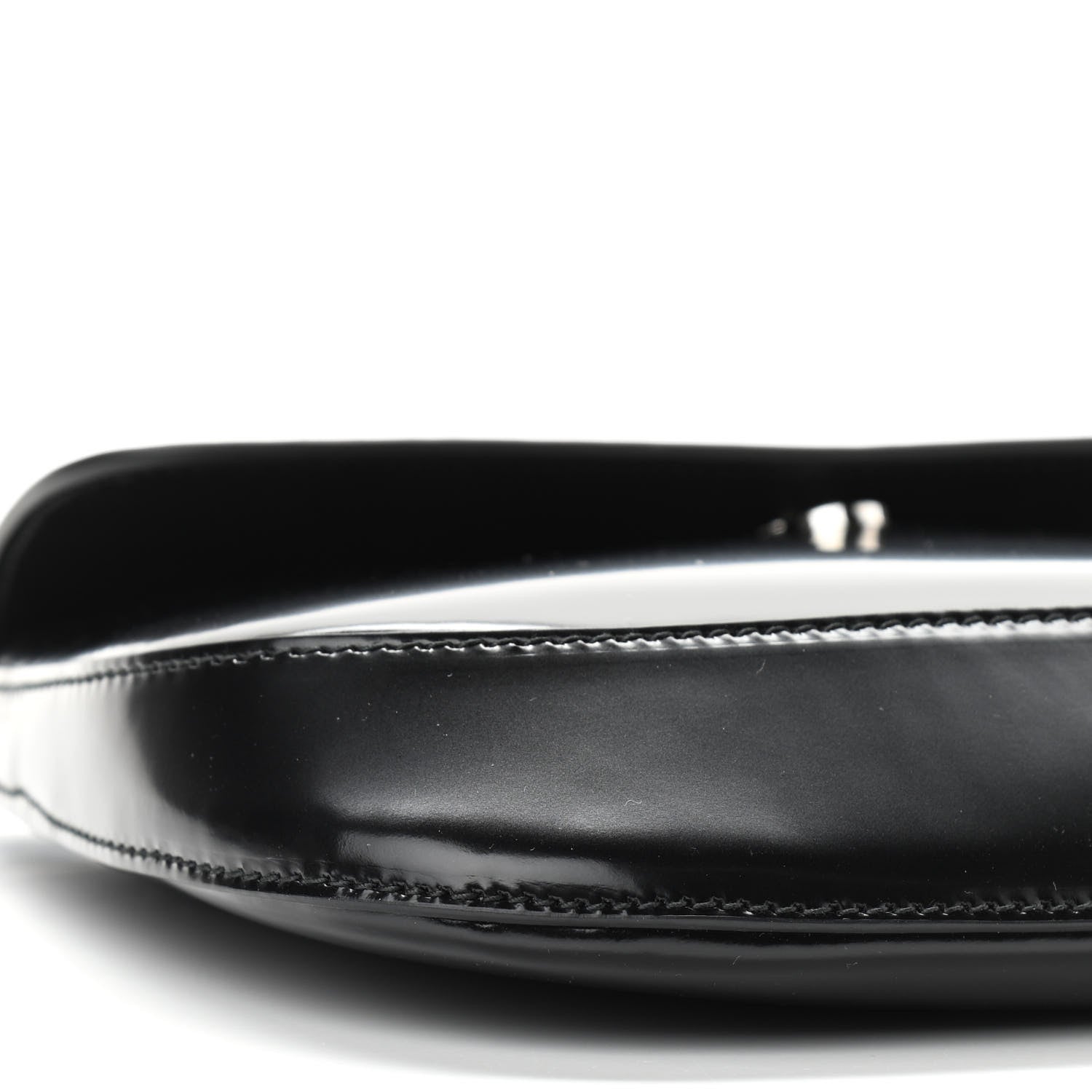 Prada Spazzolato Cleo Flap Shoulder Bag Black 9 of 12