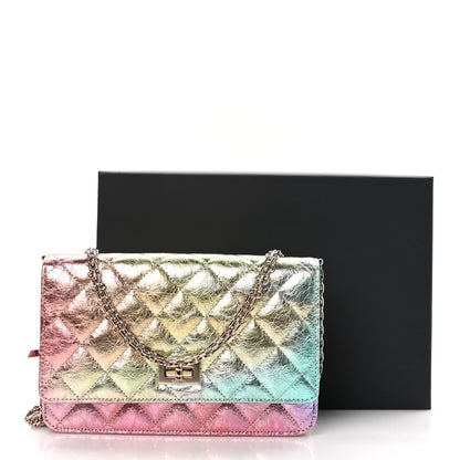 Chanel Metallic Goatskin Quilted 2.55 Reissue Wallet on Chain WOC Multicolor 12 of 12