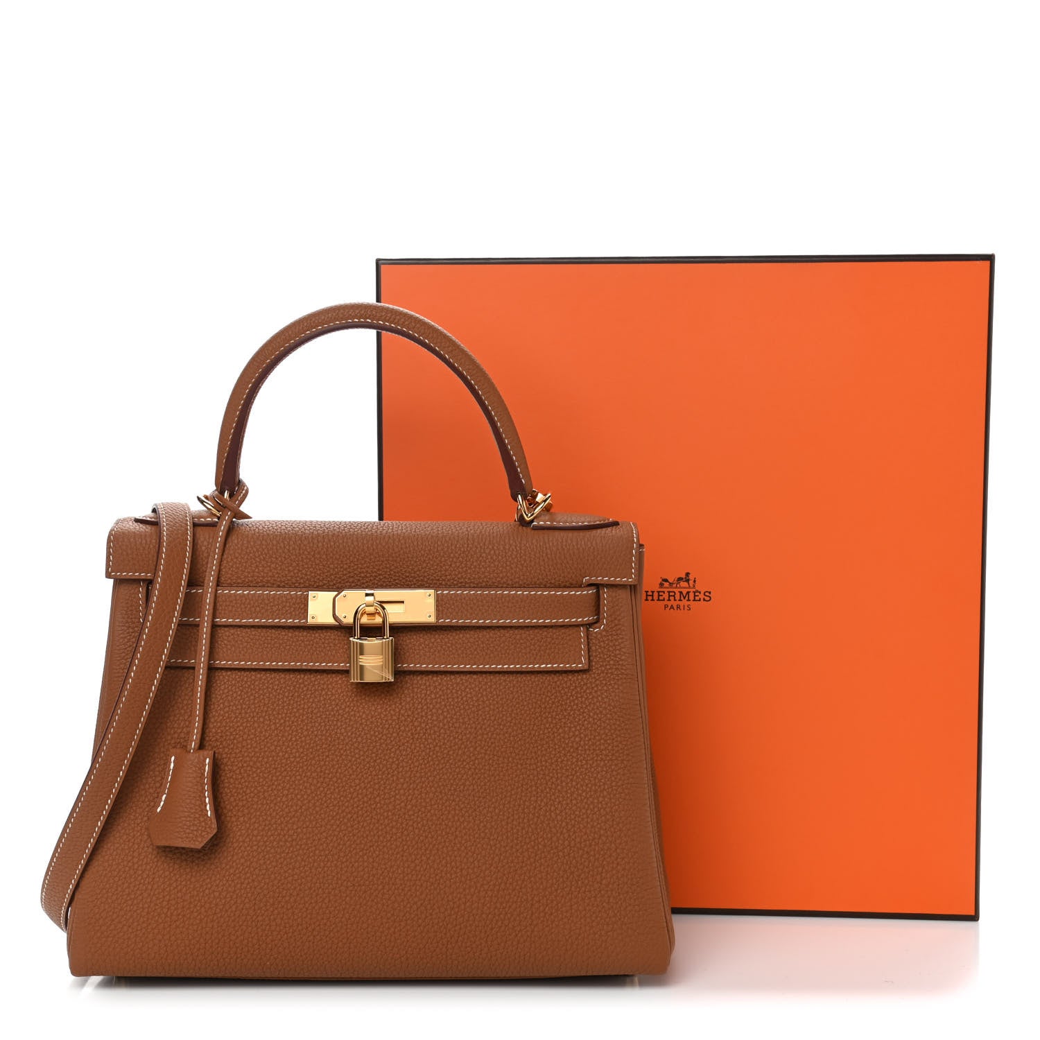 Hermes Togo Kelly Retourne 28 Gold 2 of 9