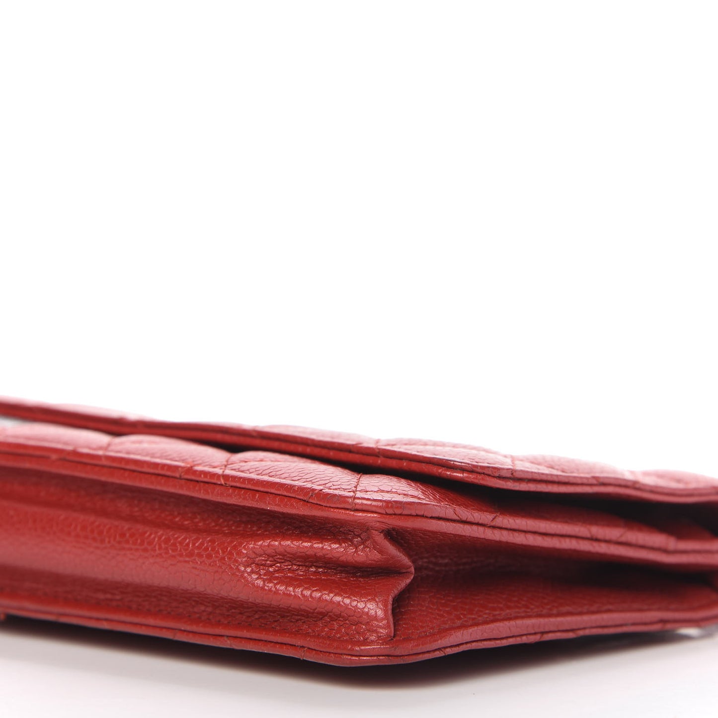 Caviar Quilted Wallet On Chain WOC Red