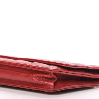 Chanel Caviar Quilted Wallet On Chain WOC Red 7 of 12