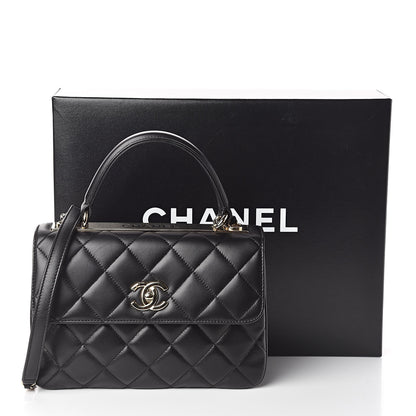 Chanel Lambskin Quilted Small Trendy CC Dual Handle Flap Bag Black 12 of 12